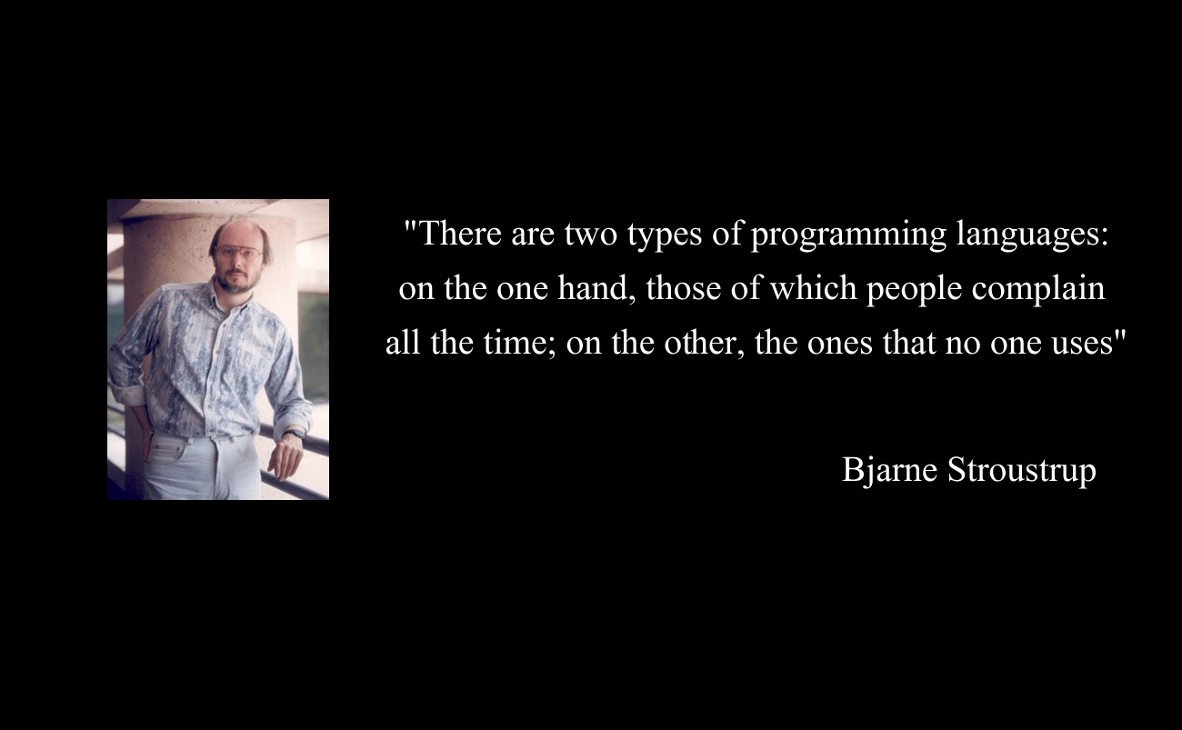 Cita de Bjarne Stroustrup sobre los lenguajes de programación