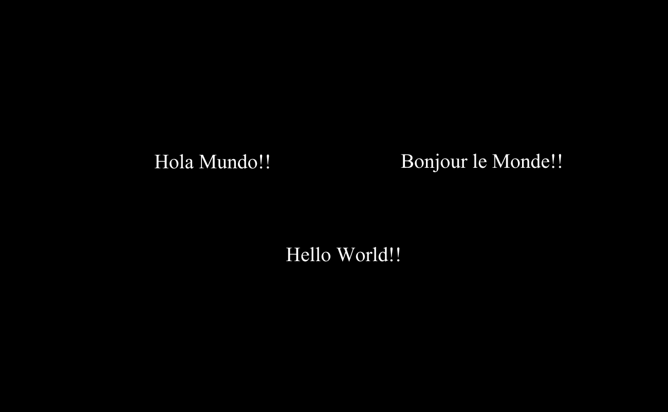 Hola Mundo en distintos idiomas