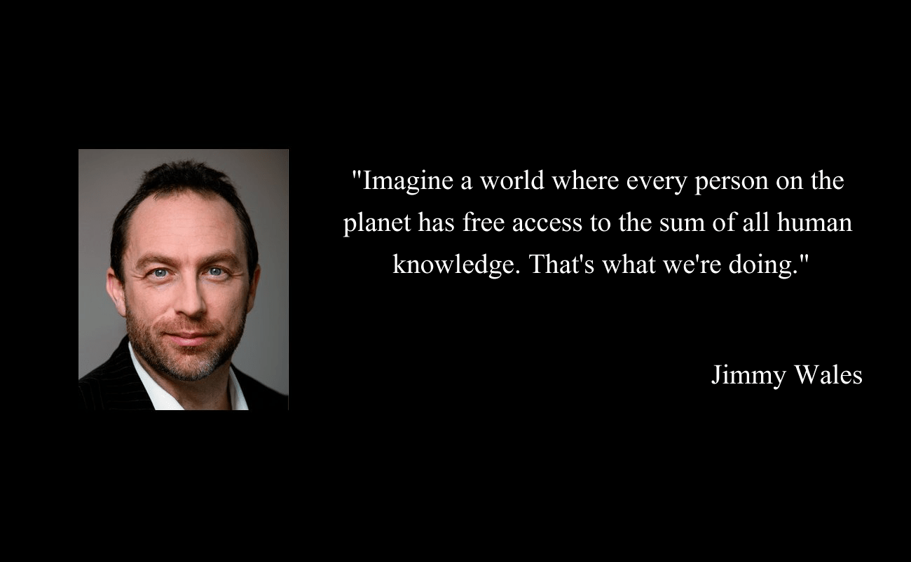 Cita de Jimmy Wales sobre el acceso libre al conocimiento