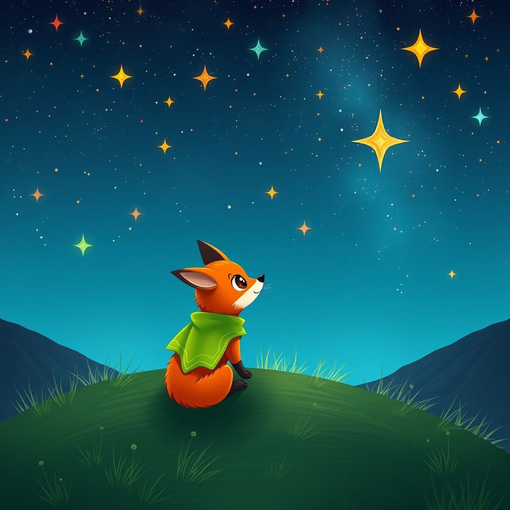 El pequeño zorro y la estrella fugaz