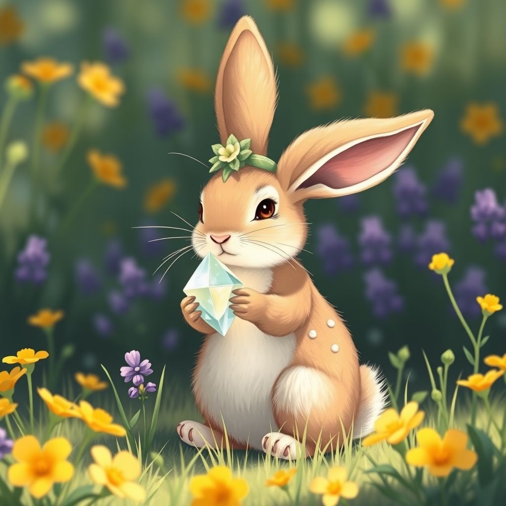El conejo lavanda y la semilla de cristal