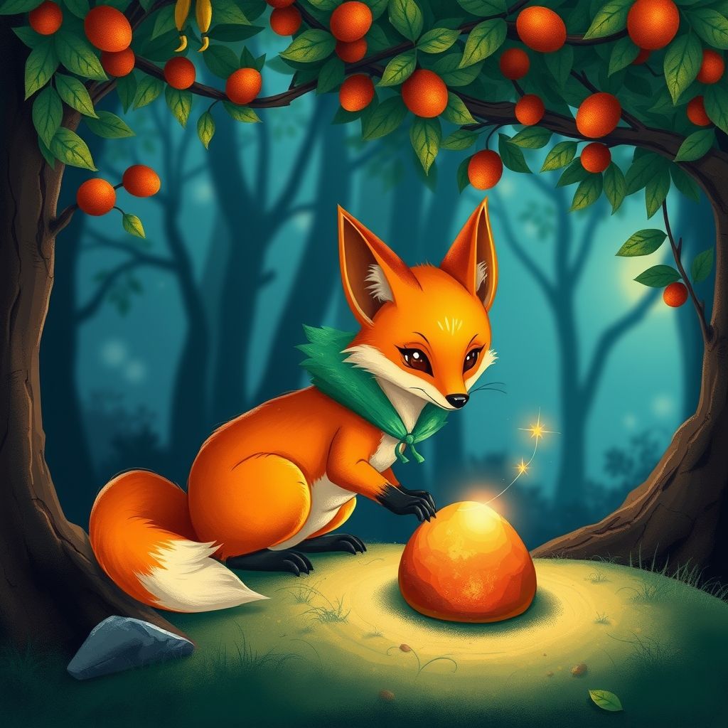 El pequeño zorro y el misterio del bosque brillante