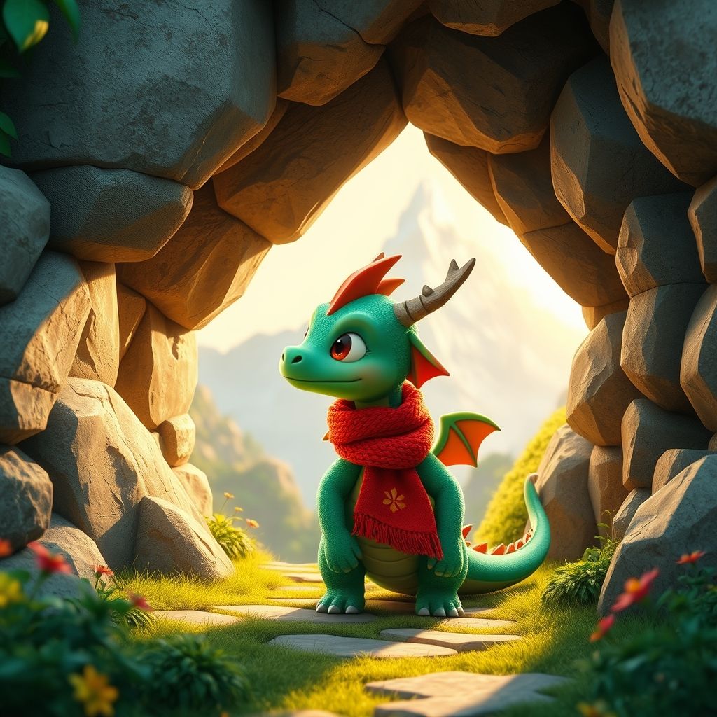 Portada de El pequeño dragón y la montaña de cristal