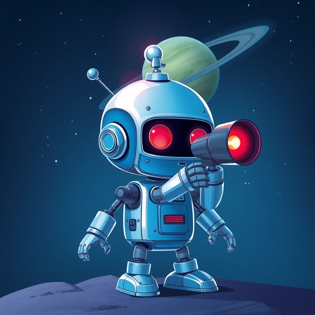Portada de El pequeño robot y la estrella perdida