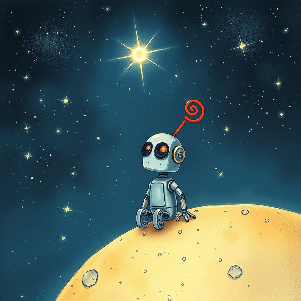 Portada de El pequeño robot que buscaba una estrella