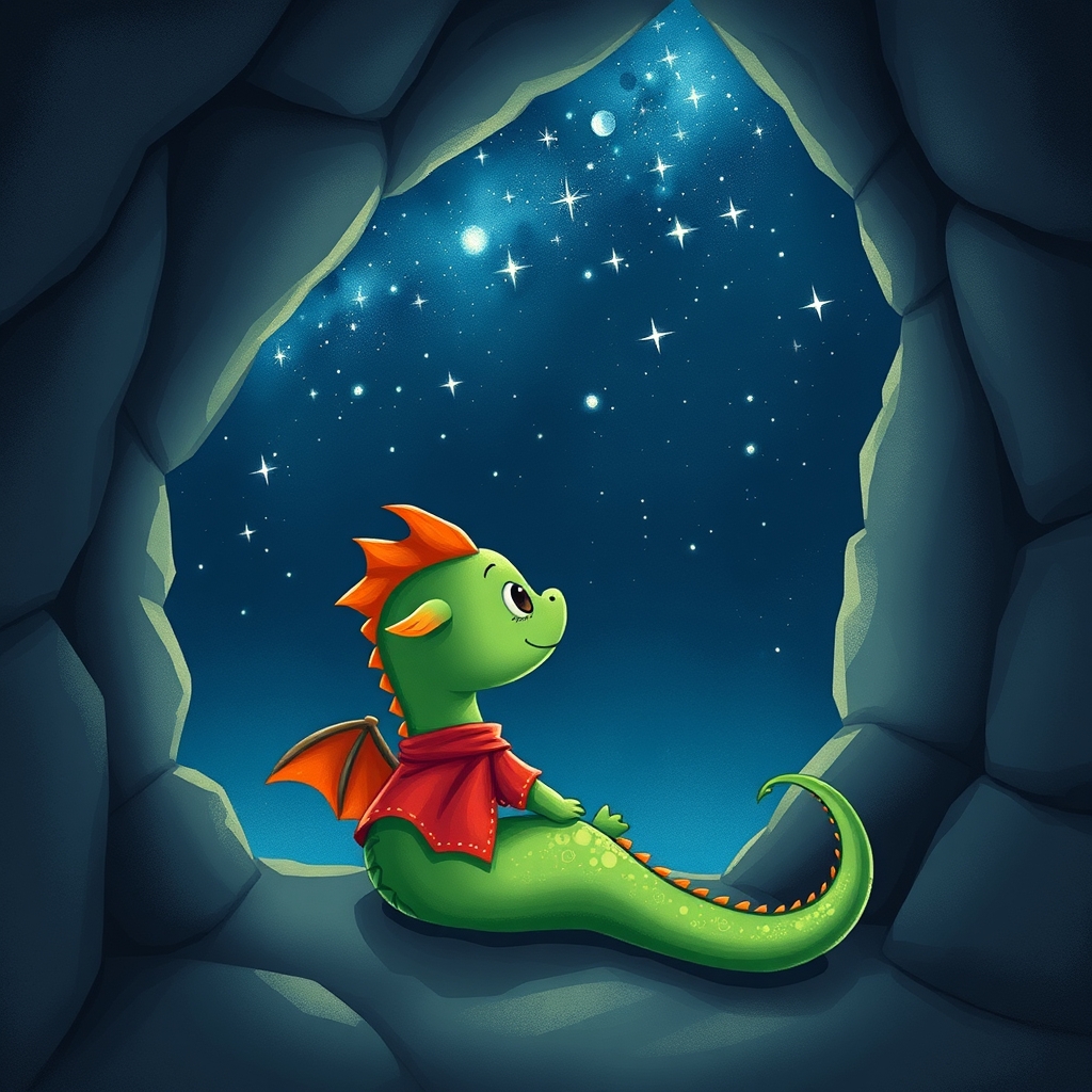 Portada de El pequeño dragón y las estrellas perdidas