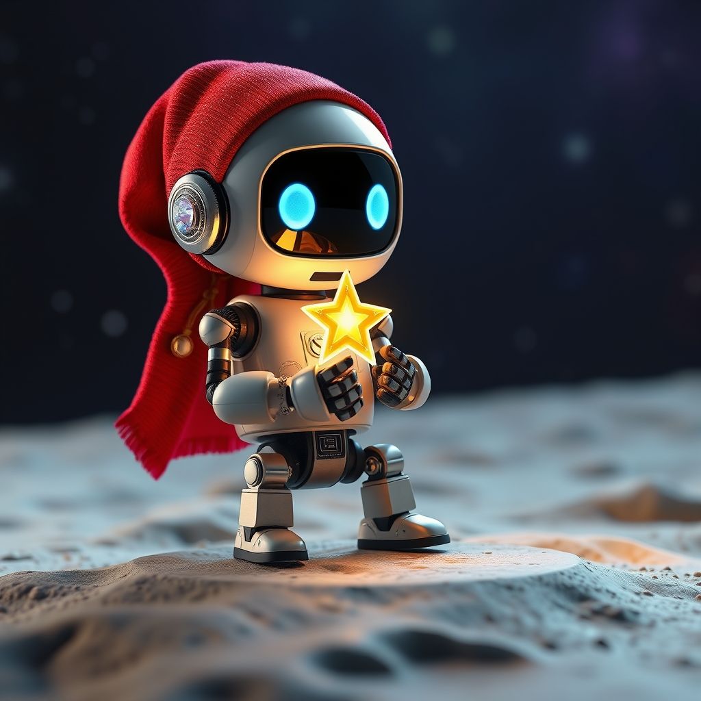 Portada de El pequeño robot y la estrella perdida