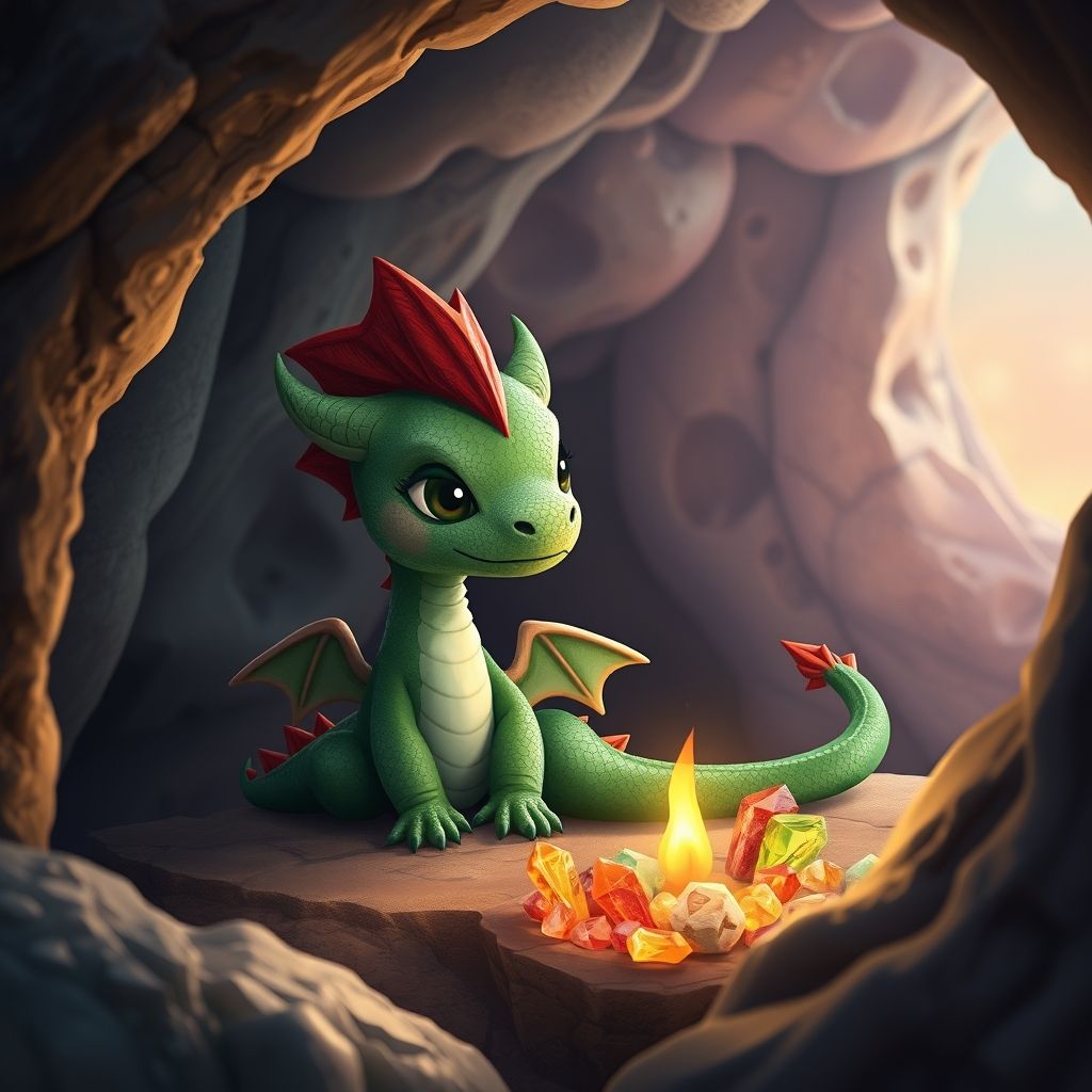 Portada de El pequeño dragón y el fuego de colores