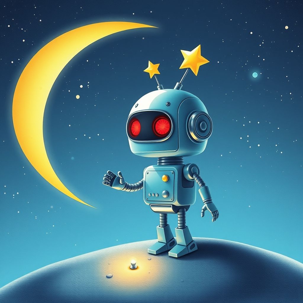 Portada de El pequeño robot que buscaba una estrella