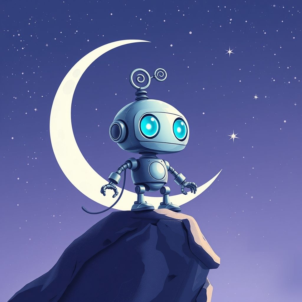 Portada de El pequeño robot que quería tocar una estrella