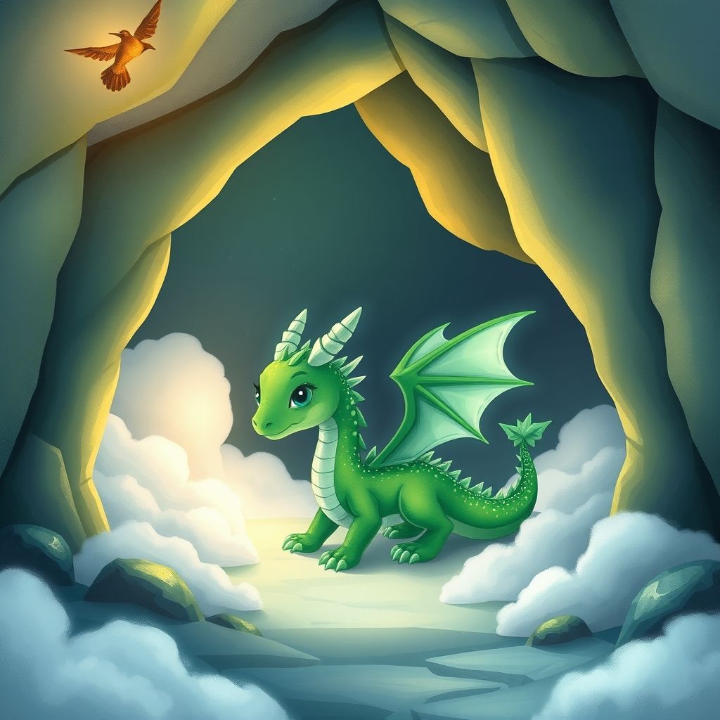 Portada de El pequeño dragón y las estrellas de cristal