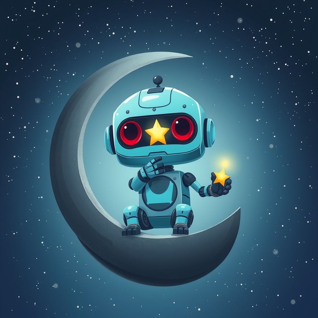 Portada de El pequeño robot y la estrella perdida