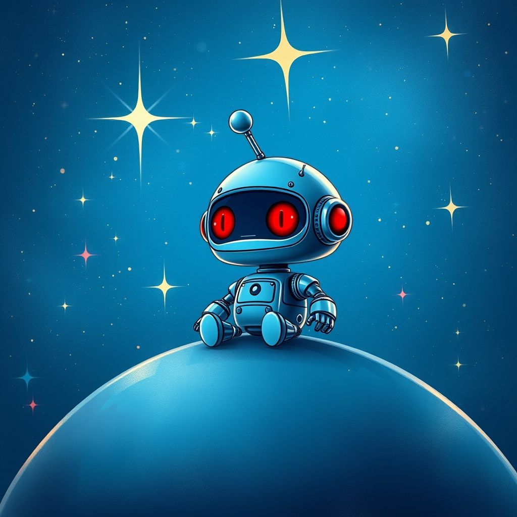 Portada de El pequeño robot que quería tocar las estrellas