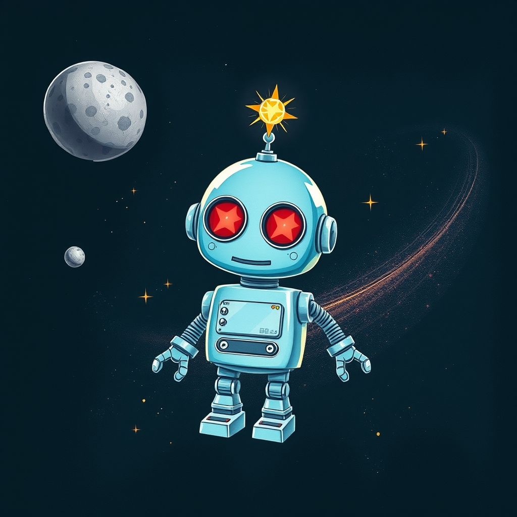 Portada de El pequeño robot que buscaba una estrella