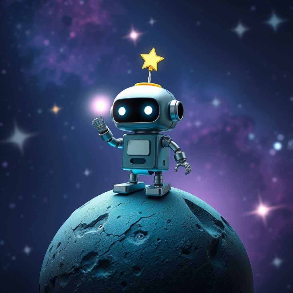 Portada de La pequeña robot y el perrito lunar