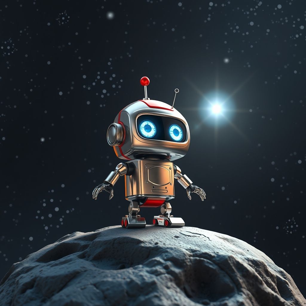 Portada de El pequeño robot y la estrella perdida