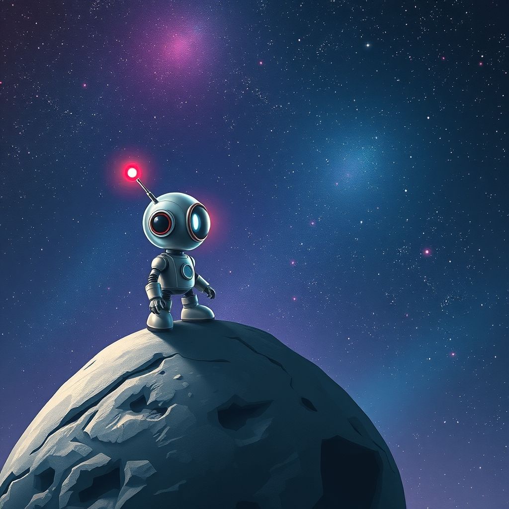 El pequeño robot que buscaba estrellas de colores