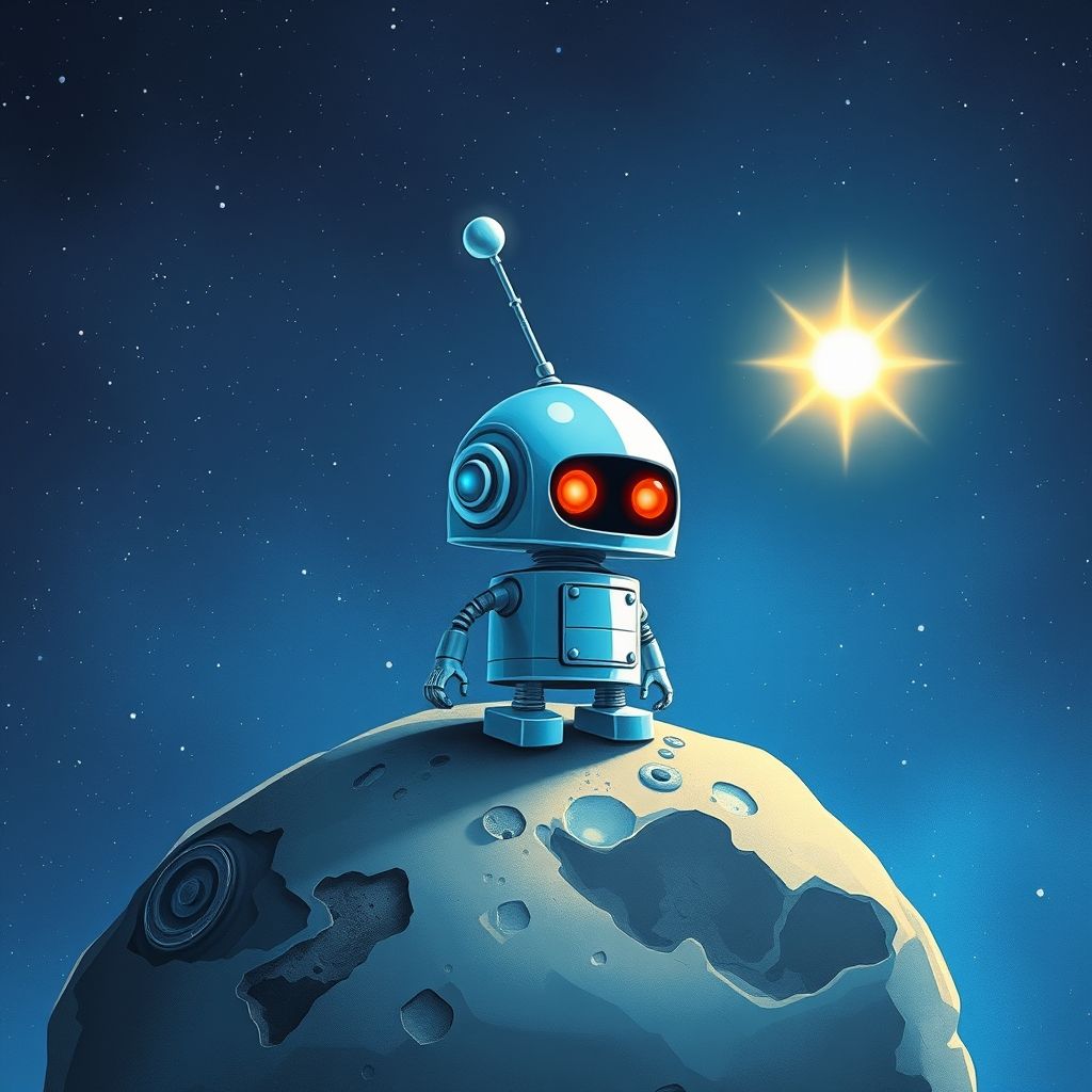 Portada de El pequeño robot que quería tocar una estrella