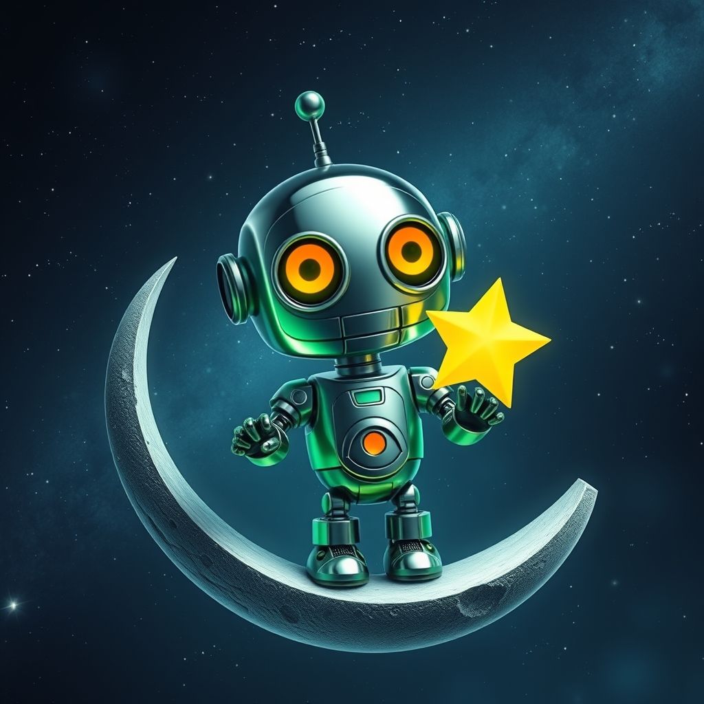 Portada de El pequeño robot y la estrella perdida