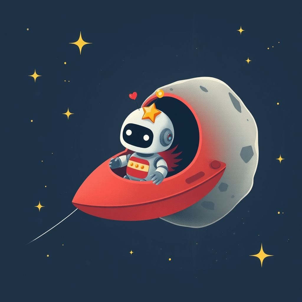 El pequeño robot y la estrella fugaz