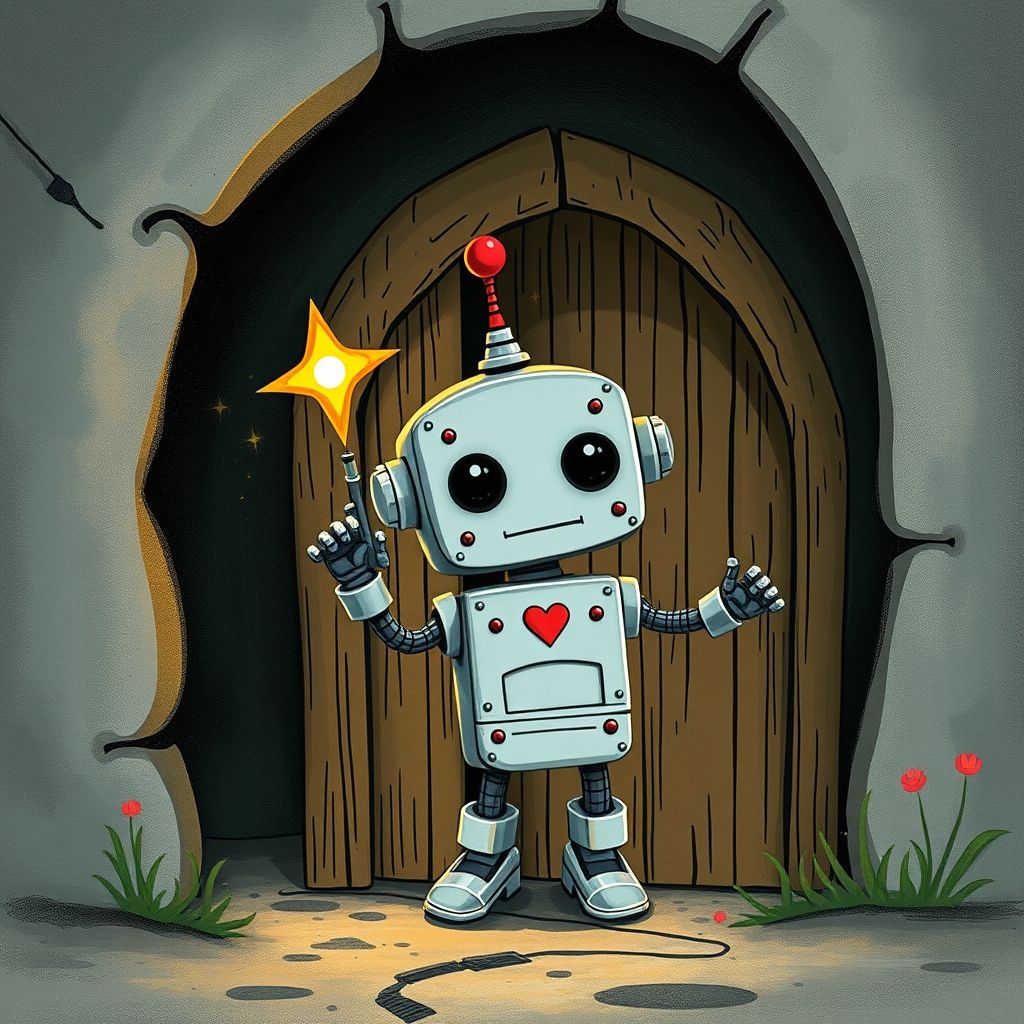 El pequeño robot y el jardín secreto