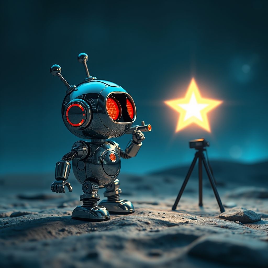 El pequeño robot explorador y la estrella perdida