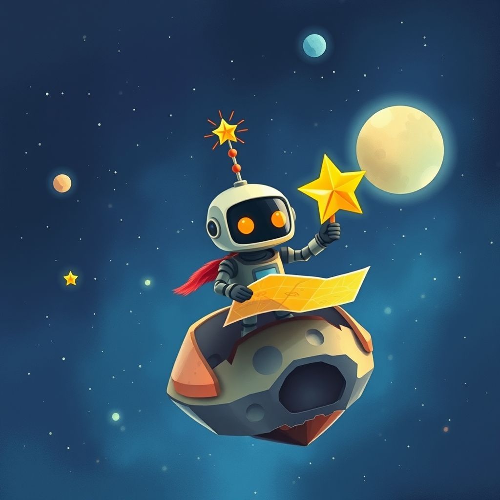 El pequeño robot y la estrella perdida