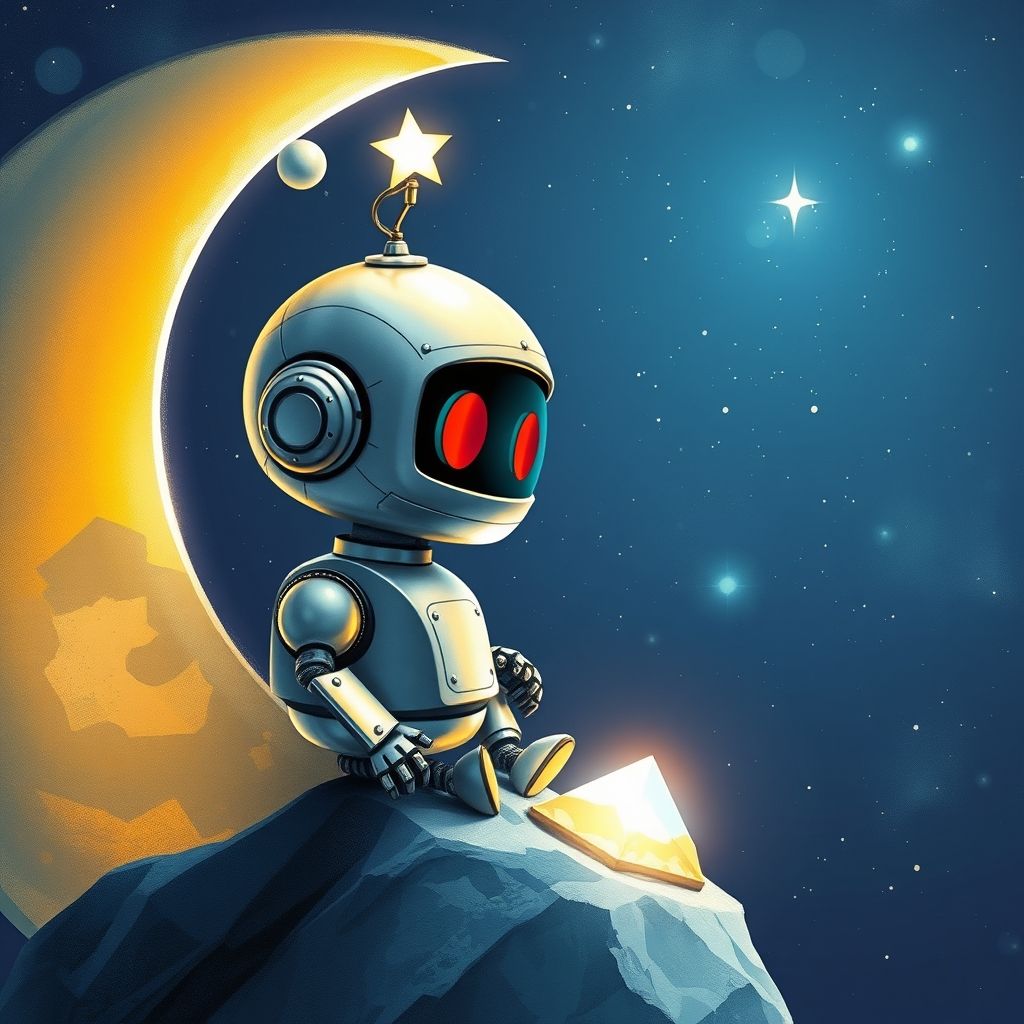 El pequeño robot y la estrella fugaz