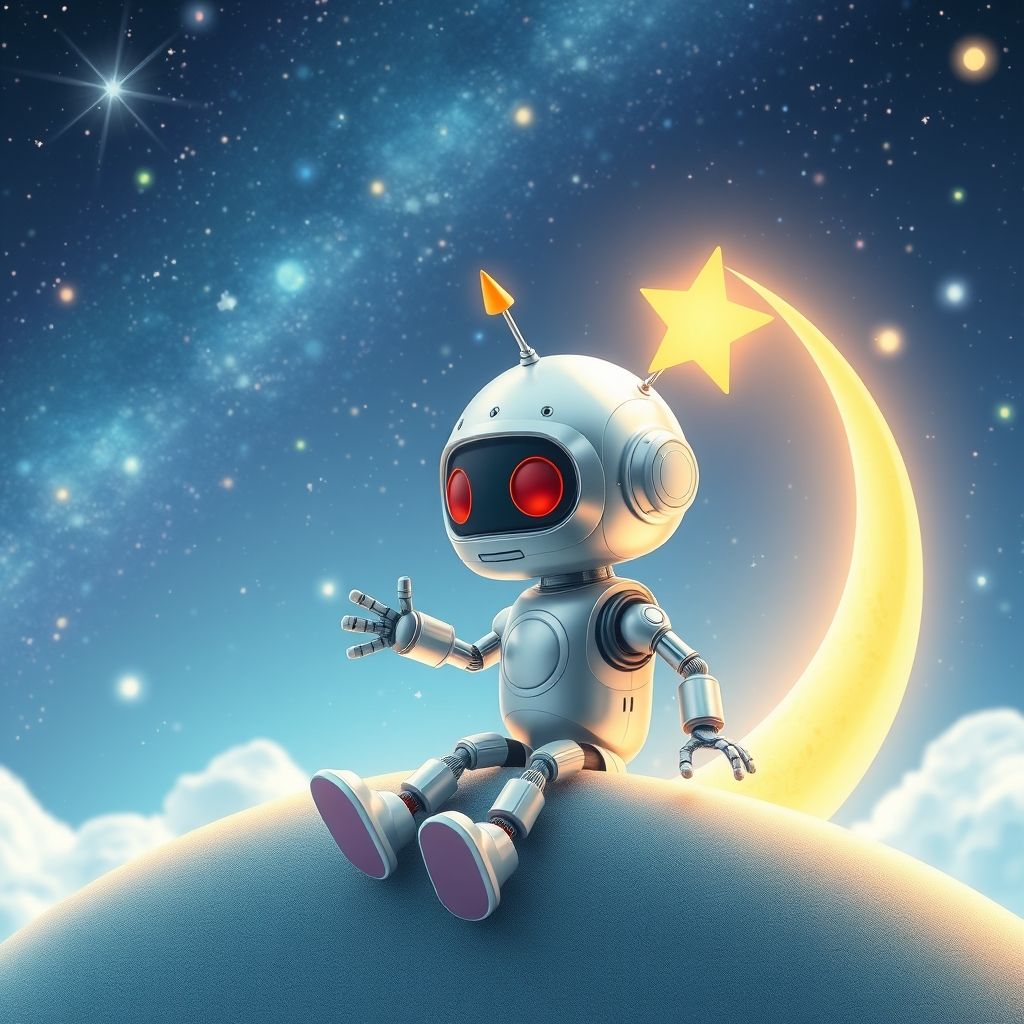 El pequeño robot y la estrella perdida