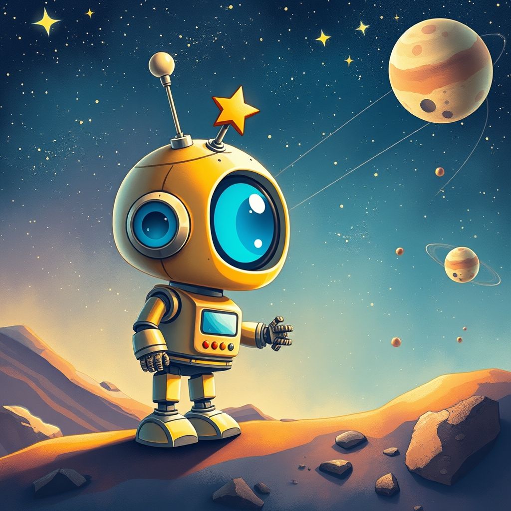El pequeño robot y la estrella perdida