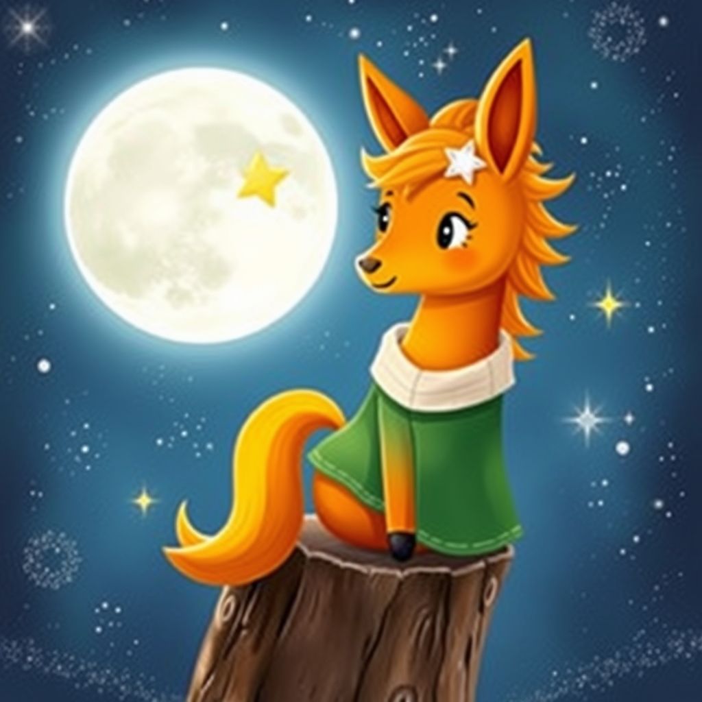 El pequeño zorro y la luna de plata
