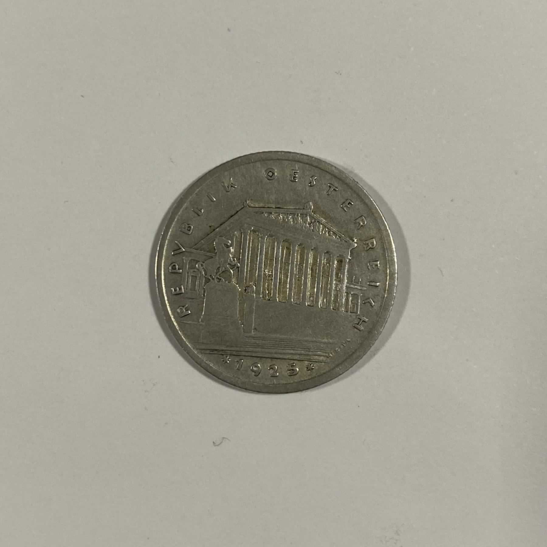 Reverso de 1 Schilling, 1925