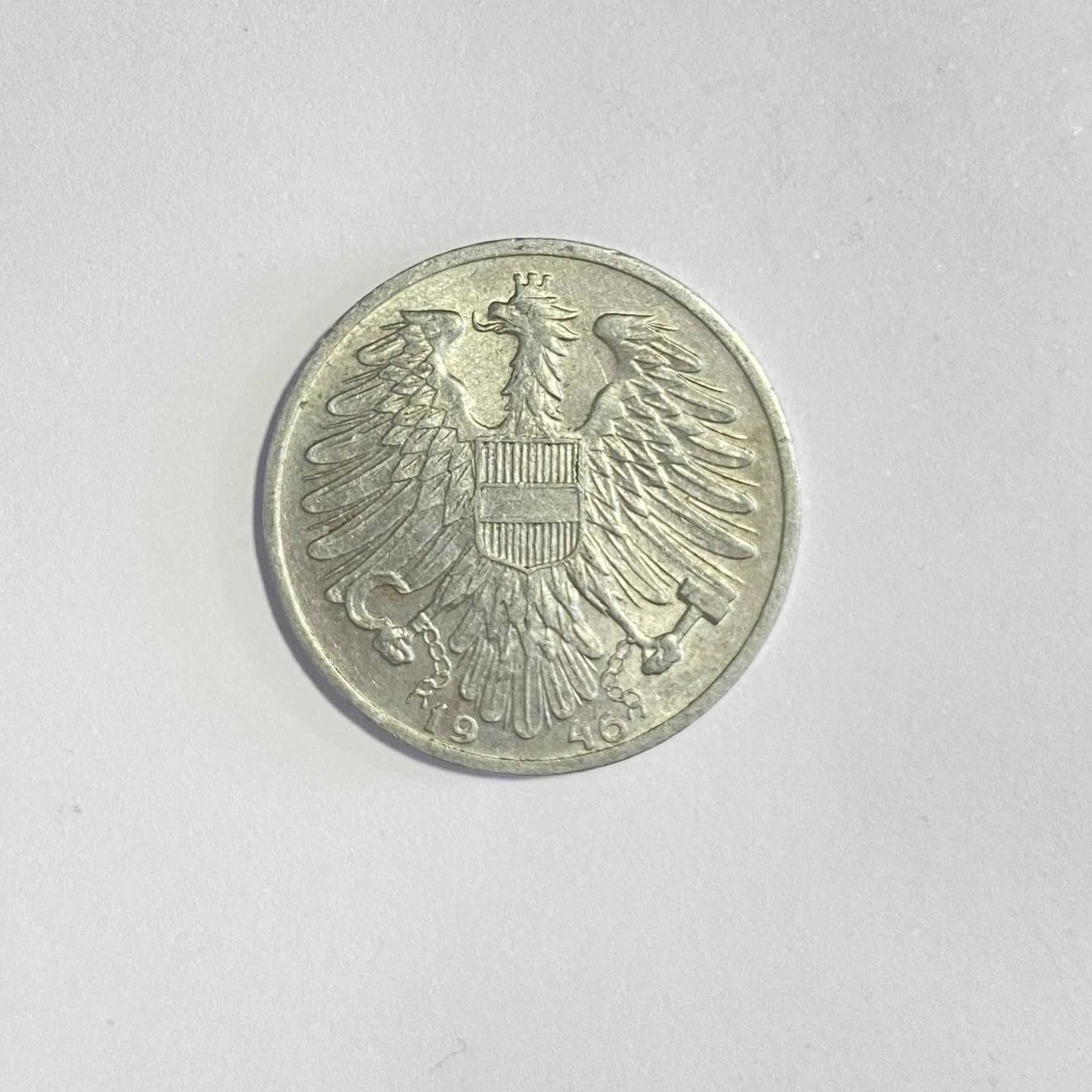 Reverso de 1 Schilling, 1946
