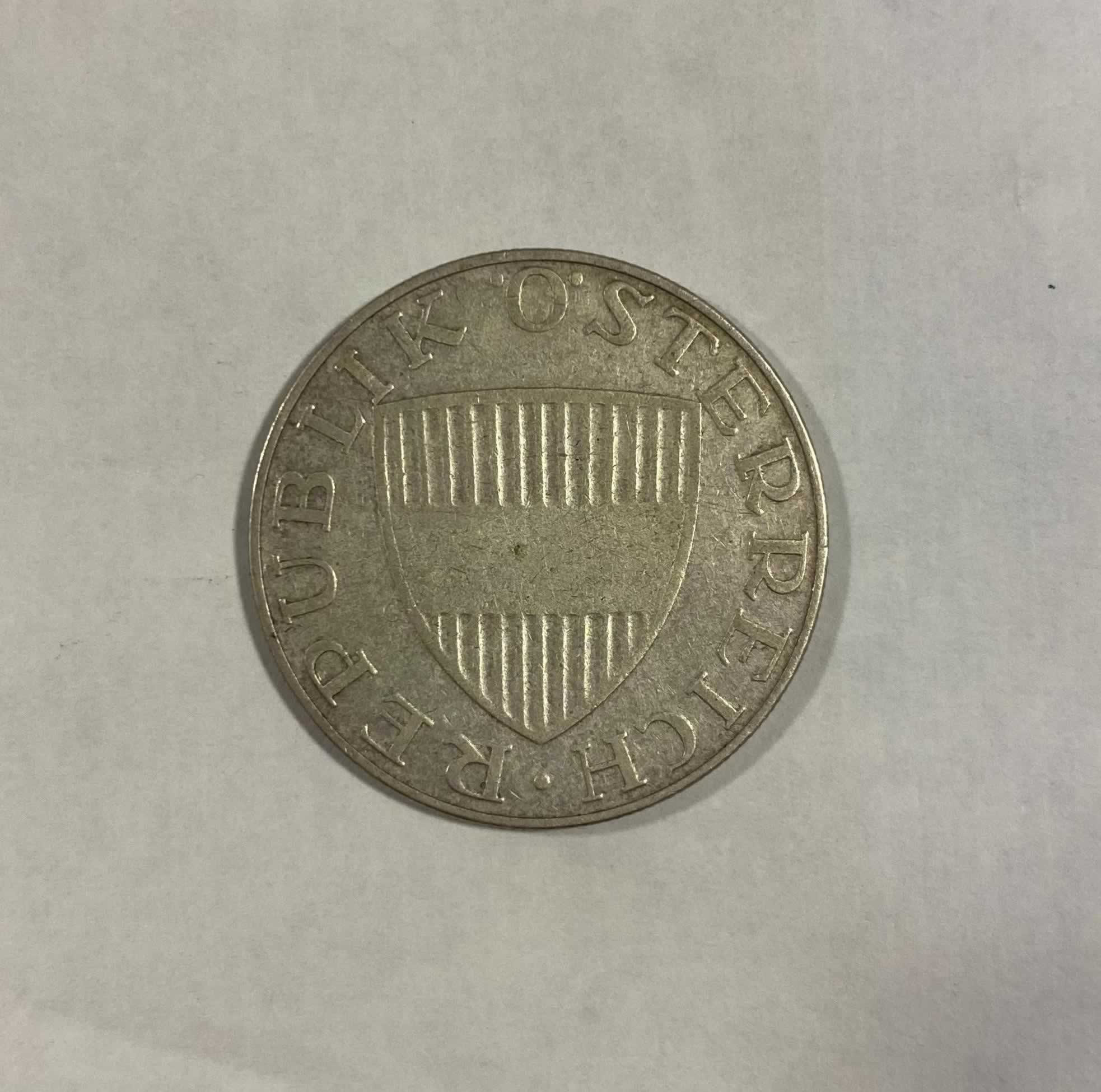 Reverso de 10 Schilling, 1958, Austria · 2da Rep. 1946 - 2001