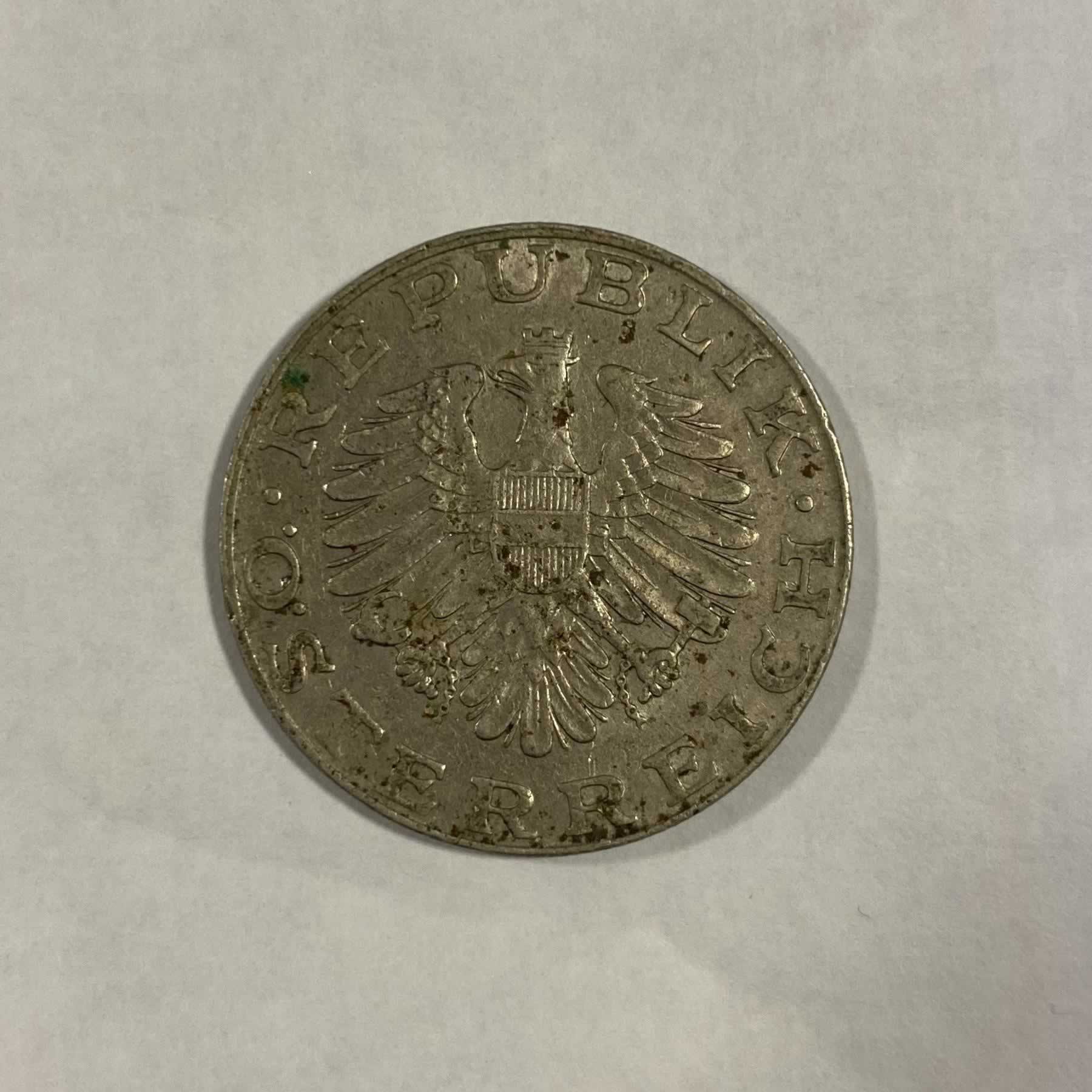 Reverso de 10 Schilling, 1984, Austria · 2da Rep. 1946 - 2001