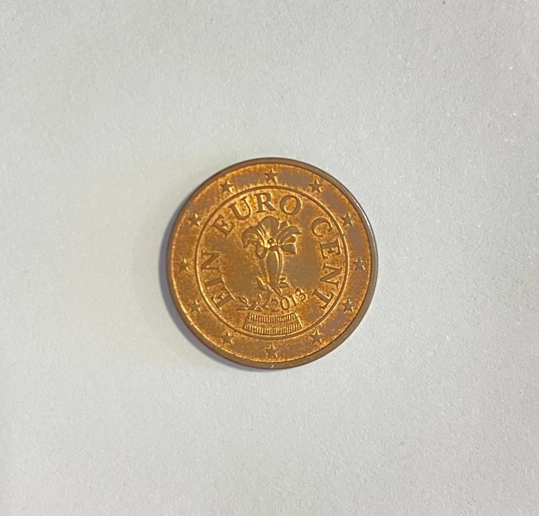 Reverso de 1 Céntimo de Euro, 2013