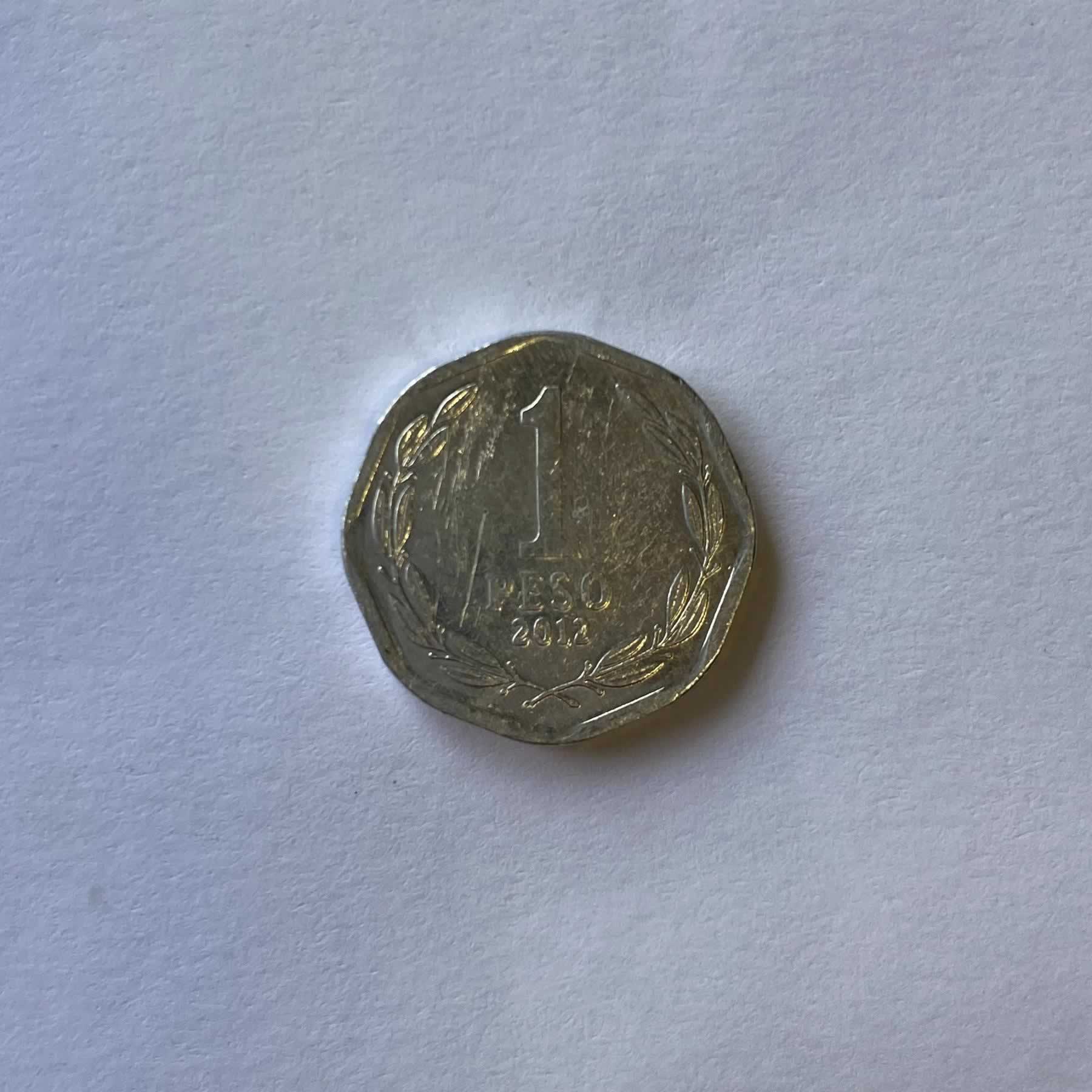 Anverso de 1 Peso, 2012