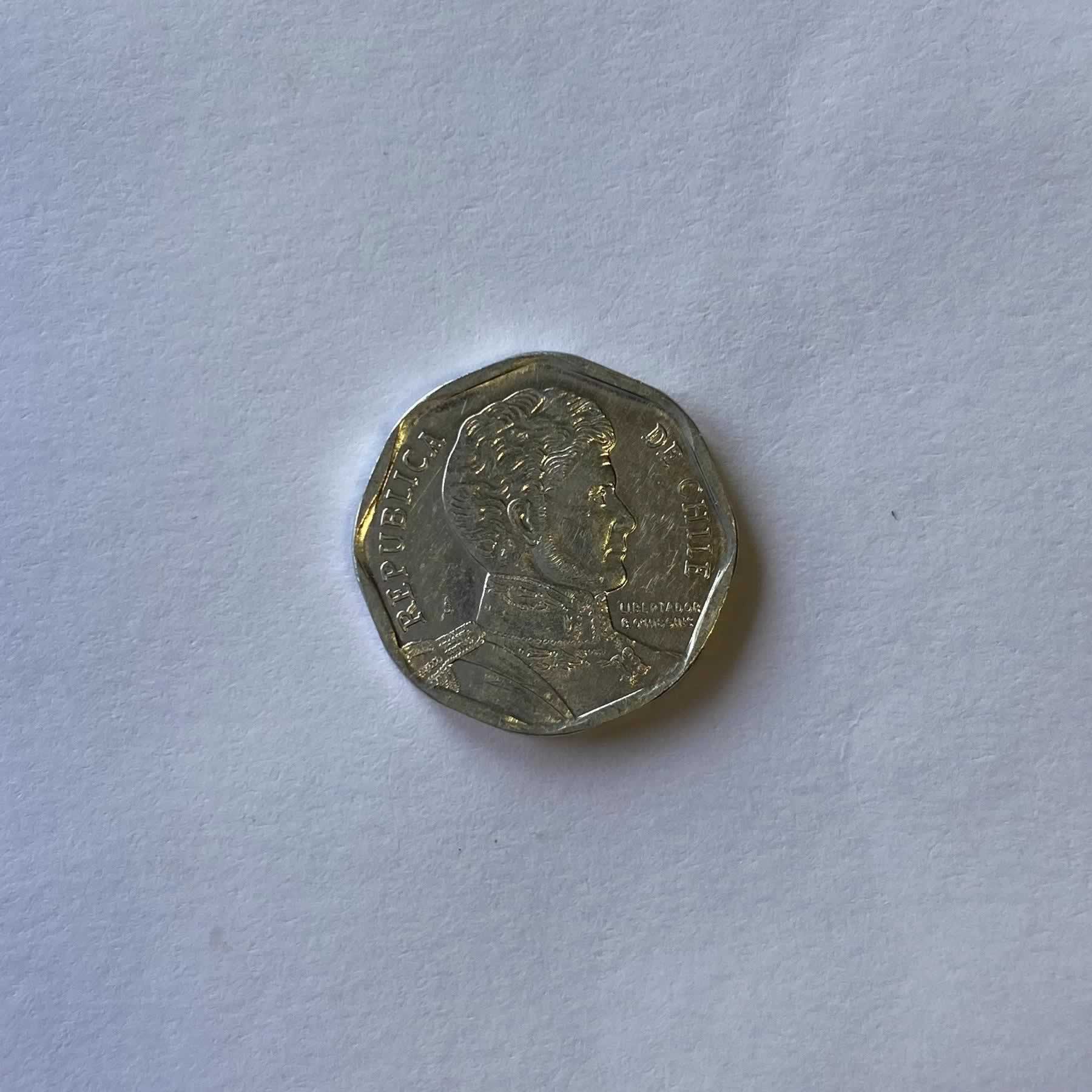 Reverso de 1 Peso, 2012, Chile · 1975 en adelante