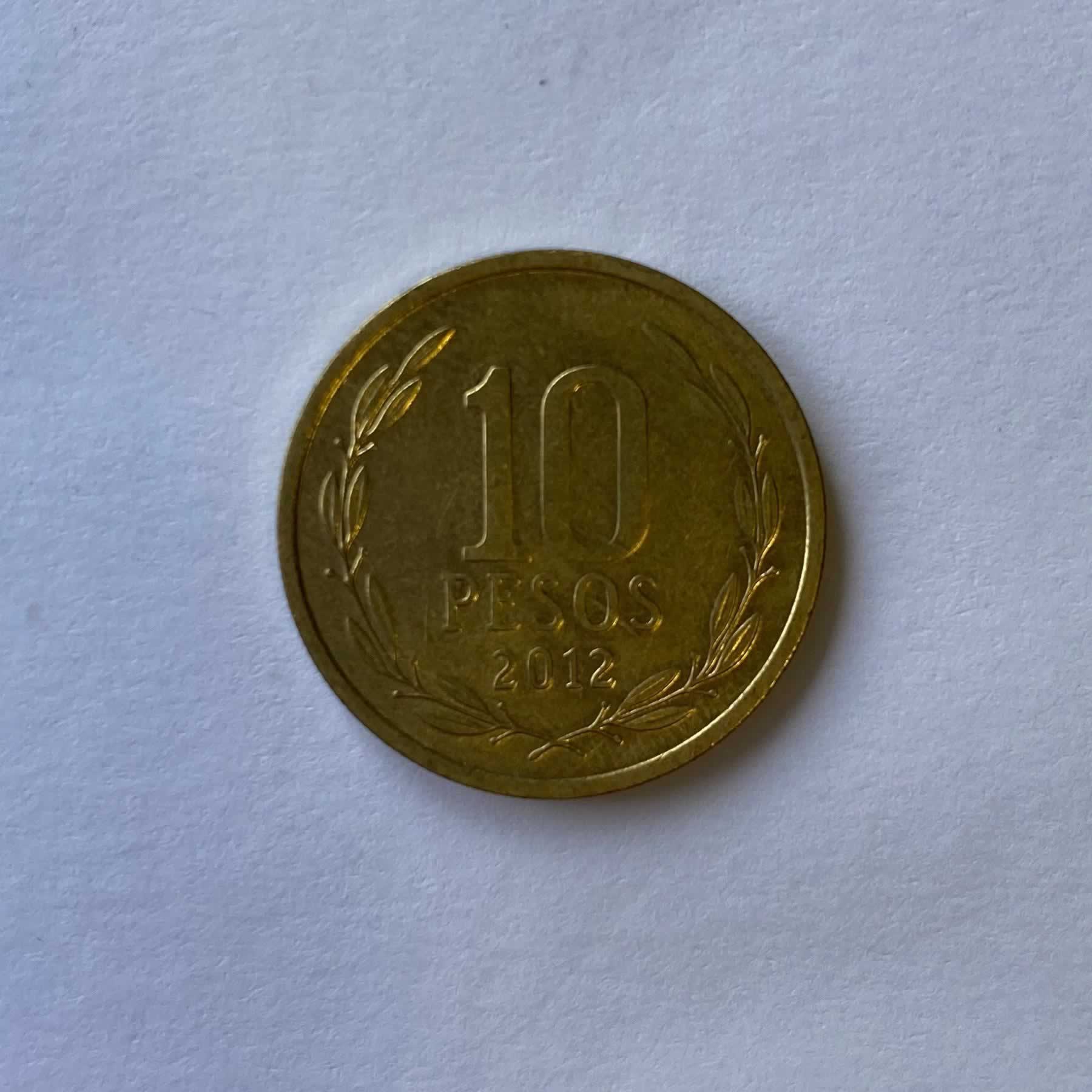 Anverso de 10 Pesos, 2012