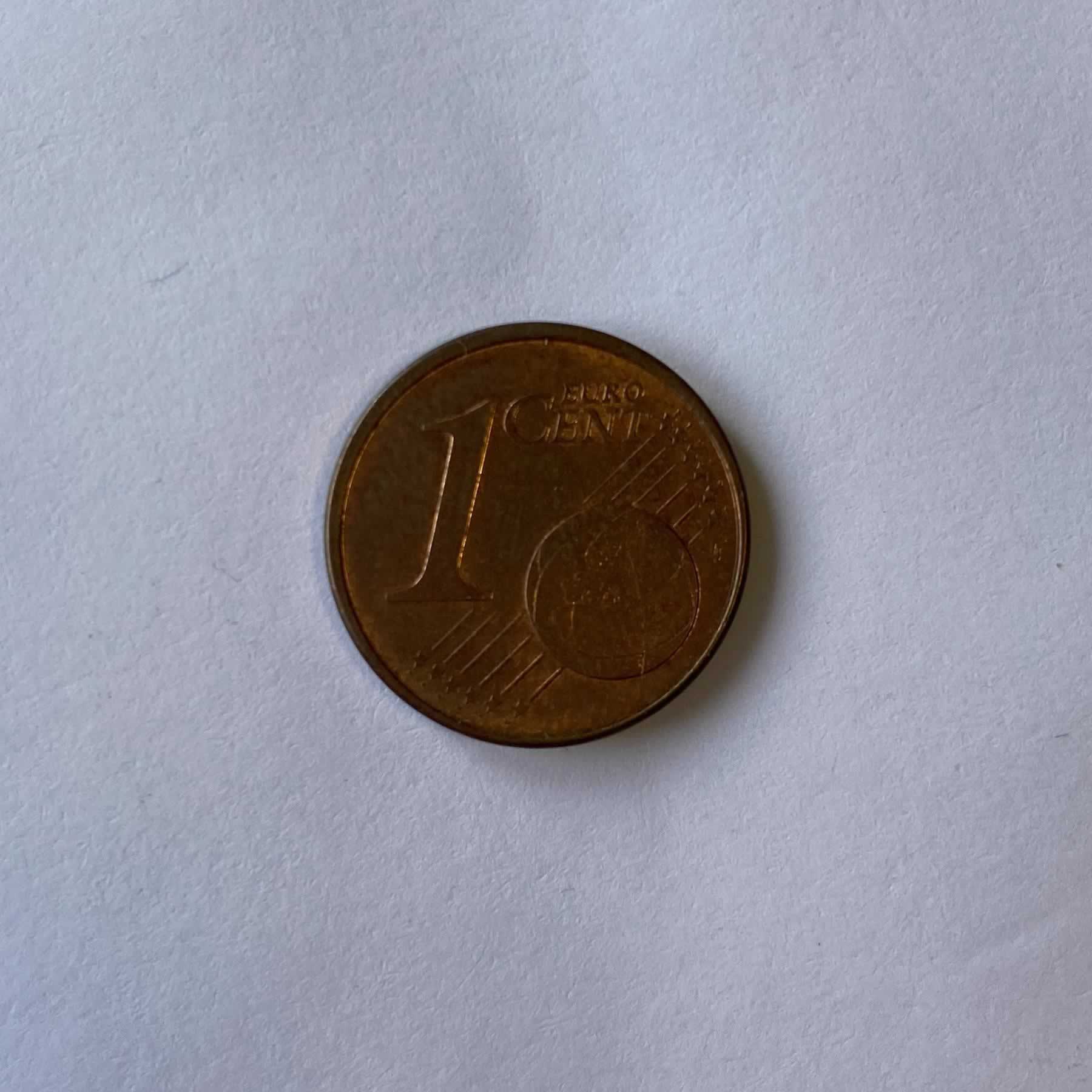 Anverso de 1 Céntimo de Euro, 2021