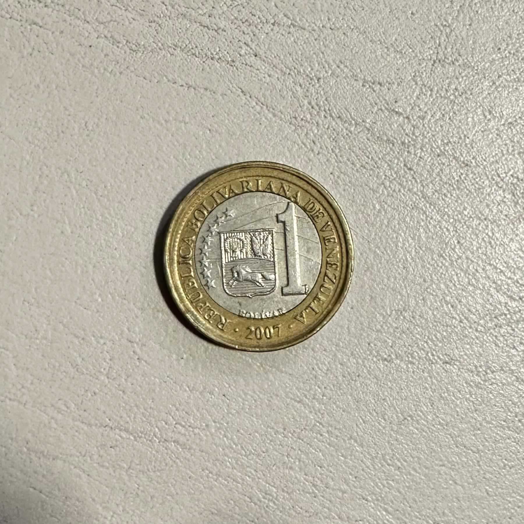 Anverso de 1 Bolivar, 2007