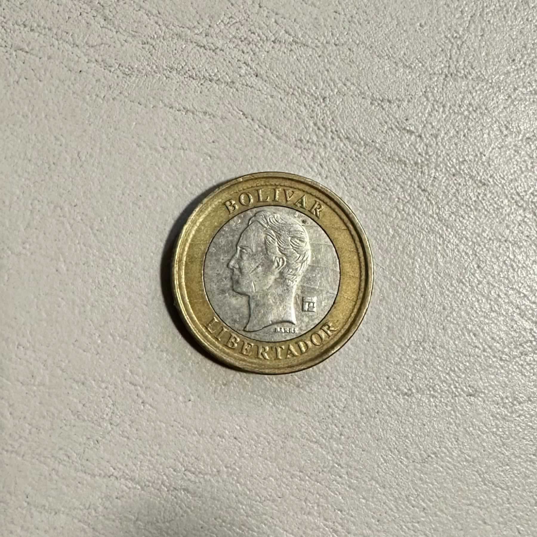 Reverso de 1 Bolivar, 2007, Venezuela