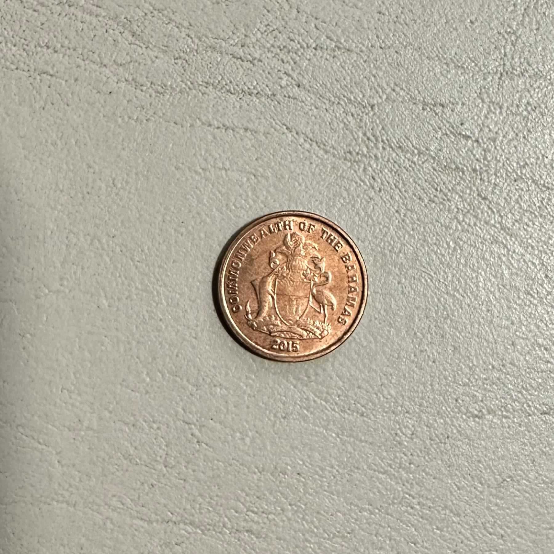 Reverso de 1 Centavo, 2015, Bahamas