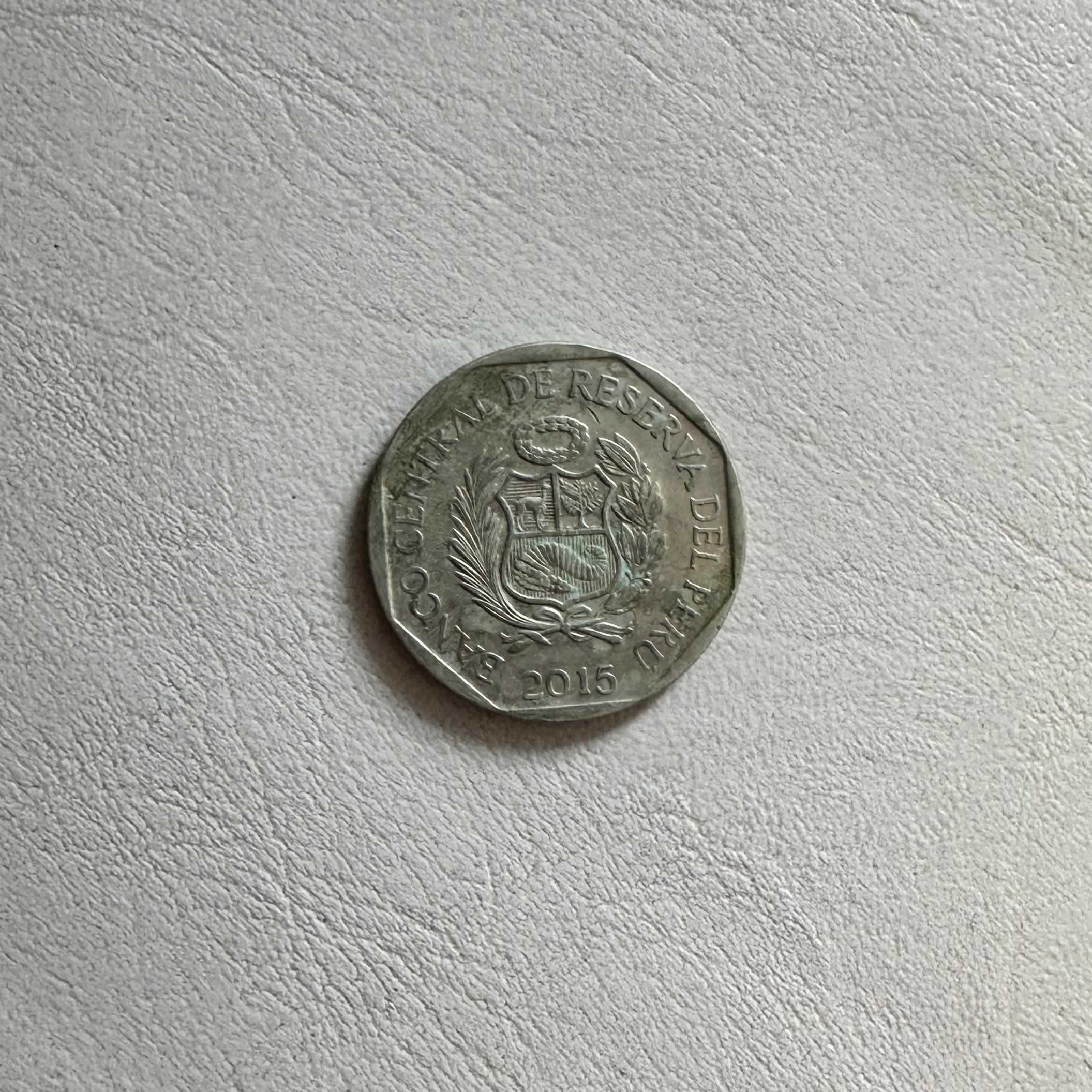 Reverso de 1 Nuevo Sol, 2015