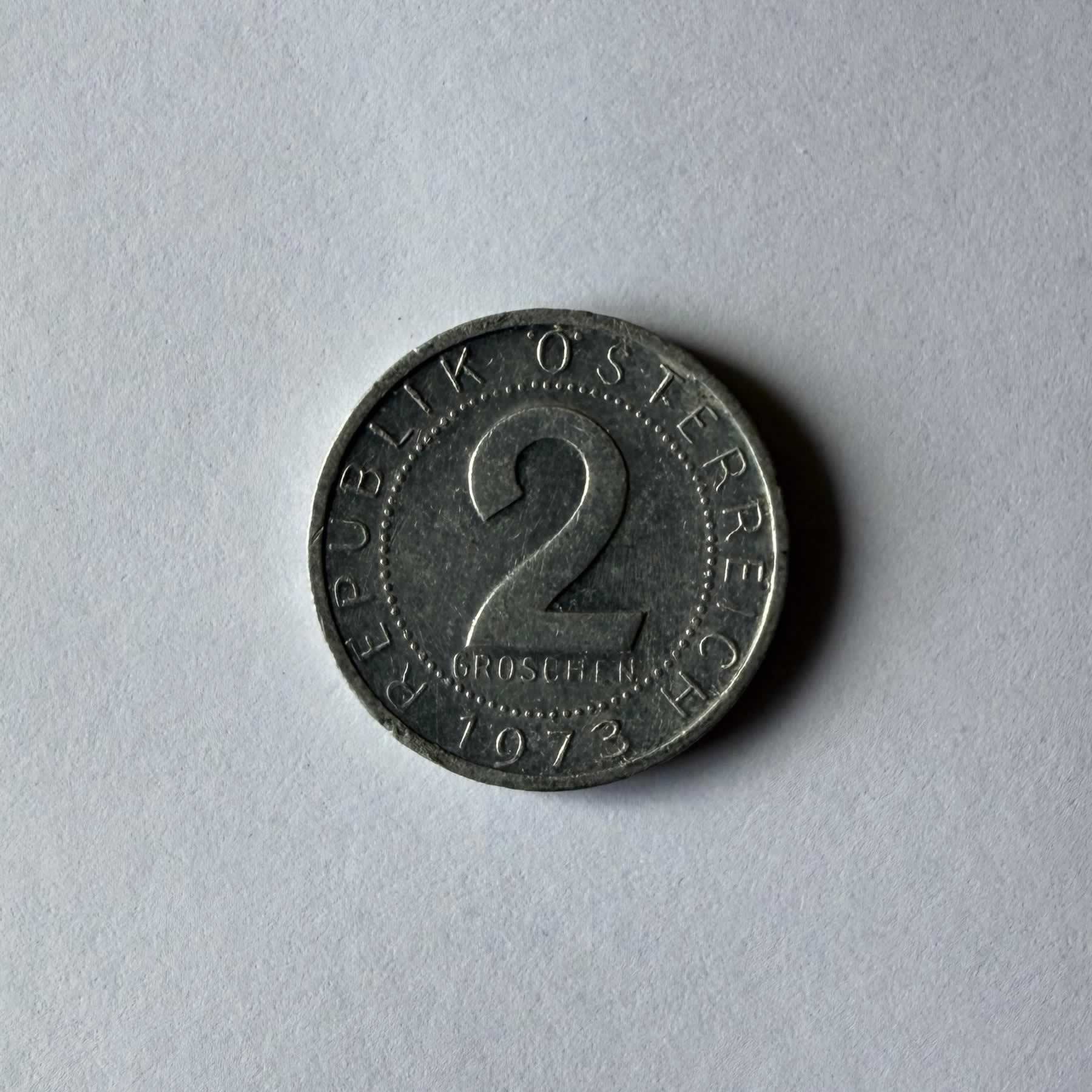 Anverso de 2 Groschen, 1973