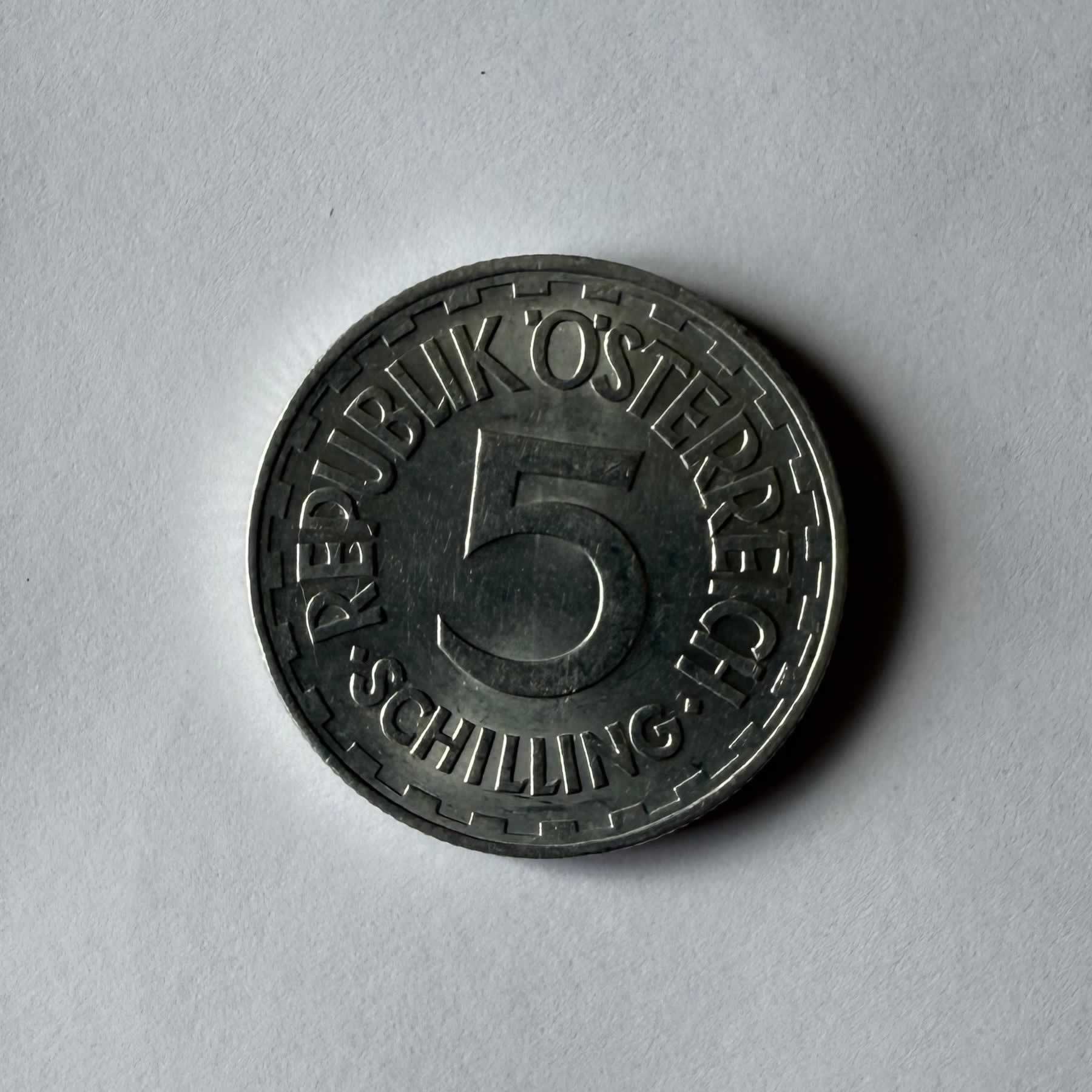 Anverso de 5 Schilling, 1952