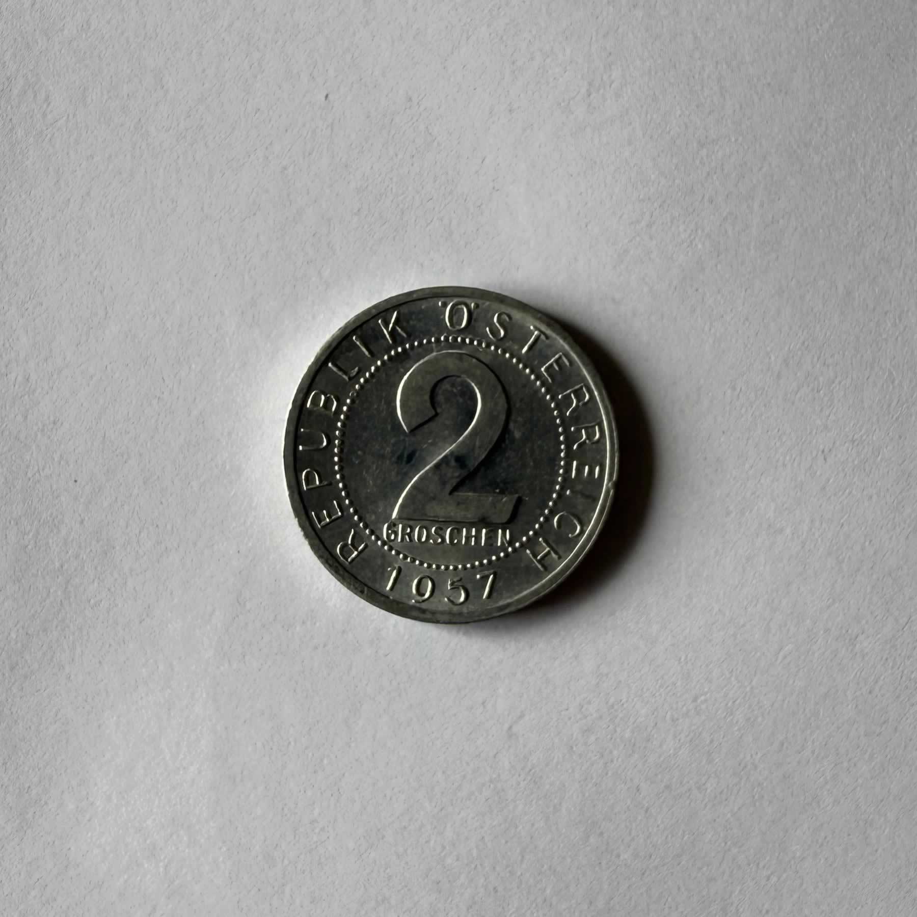 Anverso de 2 Groschen, 1957