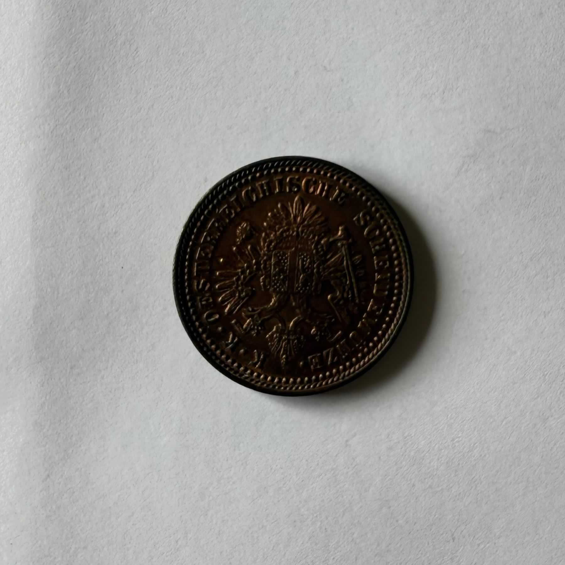 Reverso de 1 Kreuzer, 1851, Austria · Imperio Austriaco 1806 - 1857