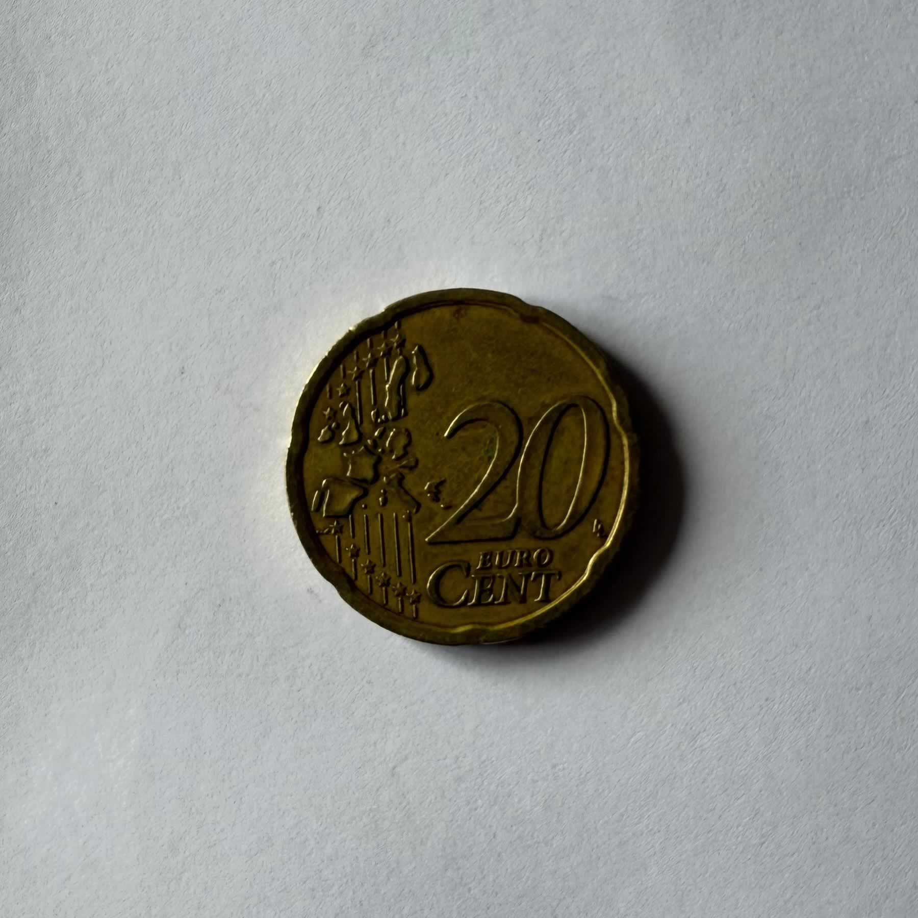 Anverso de 20 Cent, 2002, Austria · Unión Europea 2002 - 2021