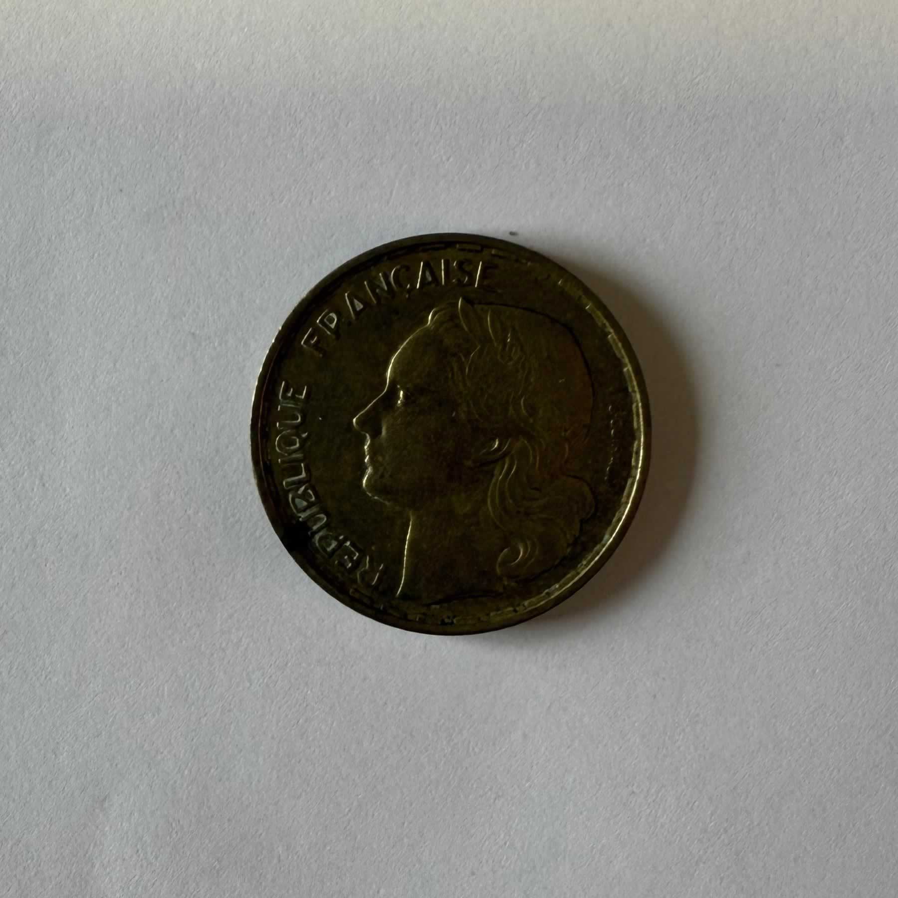 Reverso de 20 Francos, 1953
